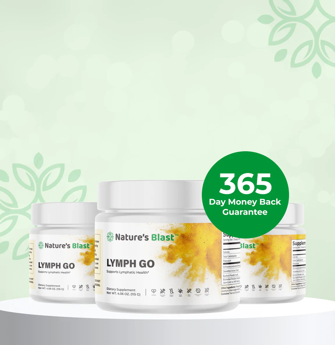 Promo banner for Nature's Blast Lymph Go supplement