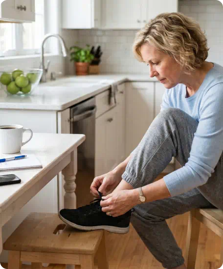woman preparing for sport
