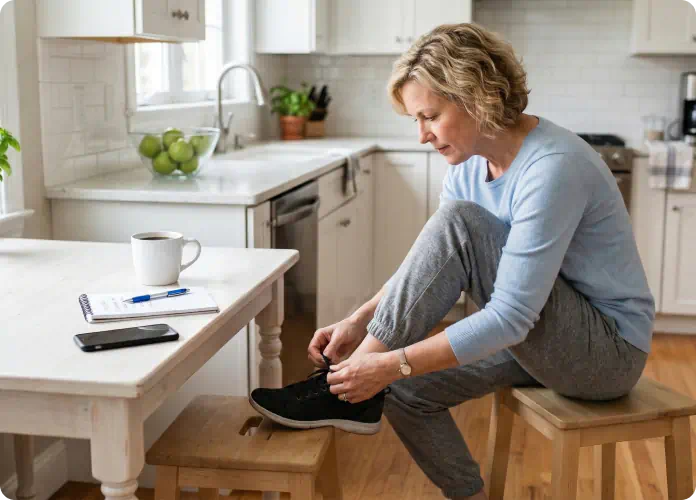 woman preparing for sport